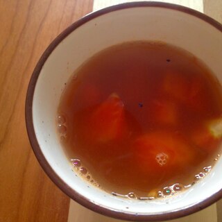 トマトのヘルシー中華スープ♪